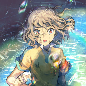 天に虹がかかる
