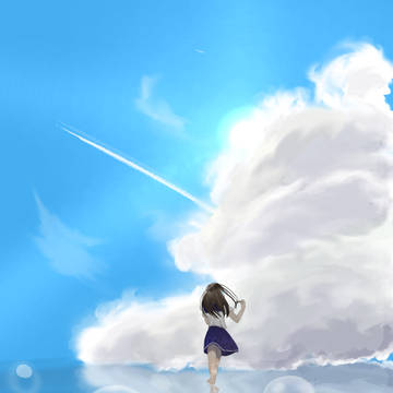 水辺を駆ける