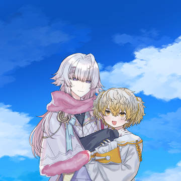 2人、青空の下で__