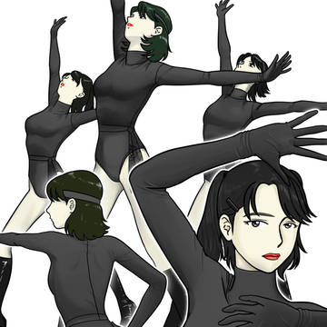 続・黒レオタードのバックダンサーさん
