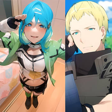 シノンはサトライザーに敬礼する