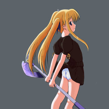 闇の中のフェイトのお尻