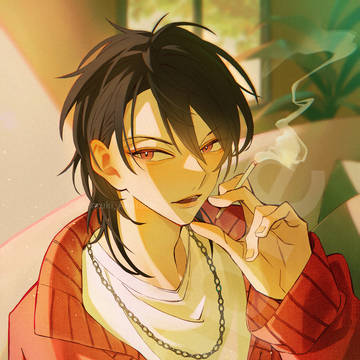 【仕事絵】黒髪お兄さん