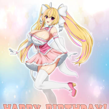 猫姫みゃみちゃん誕生日イラスト2024年