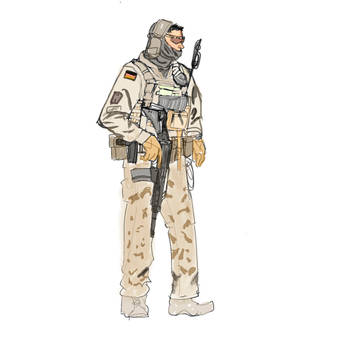 sketch german soldier
