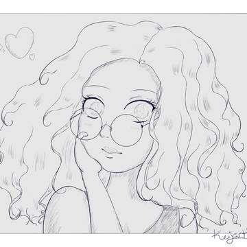 Young girl with glasses