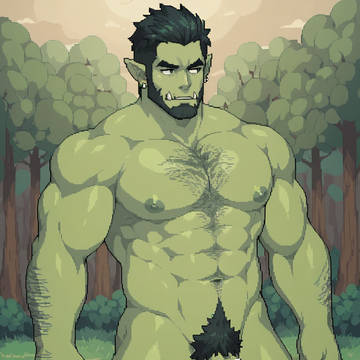sexy orc in the field