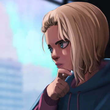 Gwen stuck in a thought