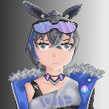 Silver Wolf Pixel Art