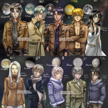 Planetary moon | 月たち擬人化