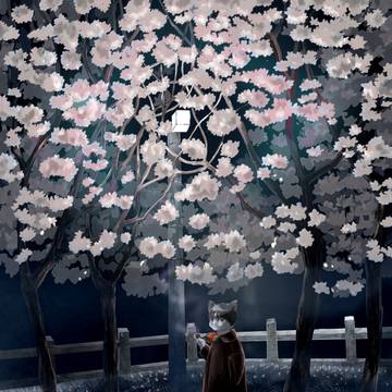 猫と桜