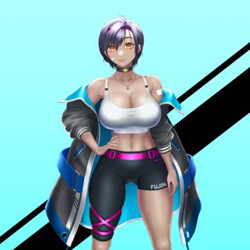 褐色＋ショートカット女の子