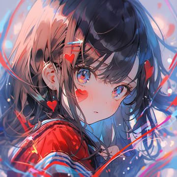 『赤い糸とハート少女』