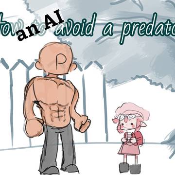 Avoiding a predator (from an AI)