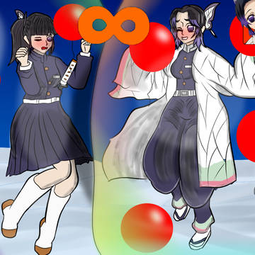 Shinobu and Kanao plays Bumper B