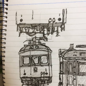 落書き 東武小泉線モハ1601 前面周り