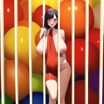 檻に閉じ込められた女の子