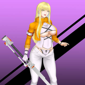金髪ロングの女傭兵