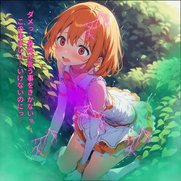 【習作:SDXL+Canva】ピンチのヒロイン(名無し)