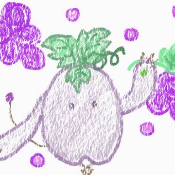ひっつきマンドラゴラ日記『ぶどうもち』