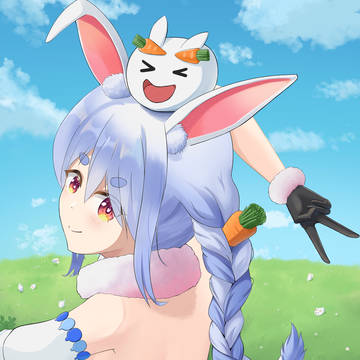 野うさぎはいつもペこらと一緒