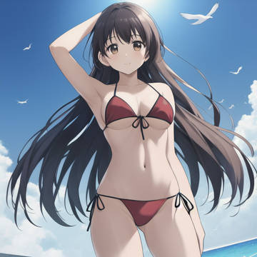 ビキニ 長髪の女