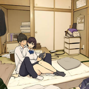 家族在宅中でも自分の部屋でなんとかセックスする学生時代