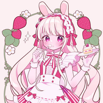 ショートケーキうさ耳メイド
