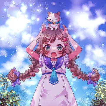 にゃんこと夏