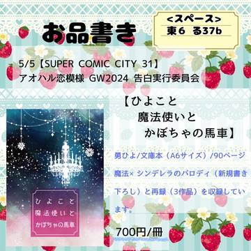 【お品書き】スパコミ アオハル恋模様 GW2024
