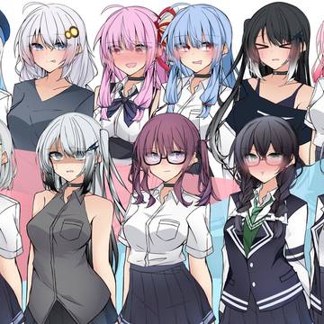 小春六花・夏色花梨立ち絵ver.2,花隈千冬ver1+α