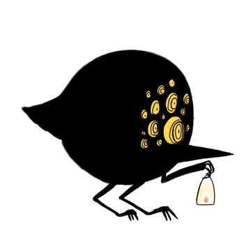 屈伸する大鳥