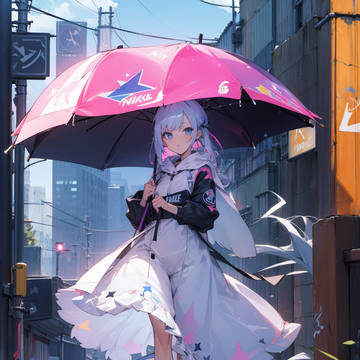 打伞的女孩
