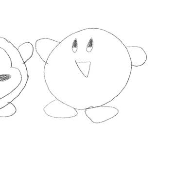 カービィとワドルディを描きたかった