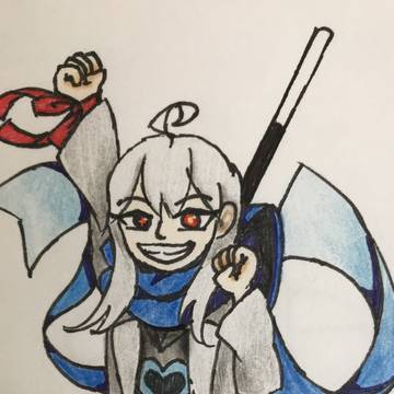 自分のアナログ絵をAIちゃんに描いてもらった