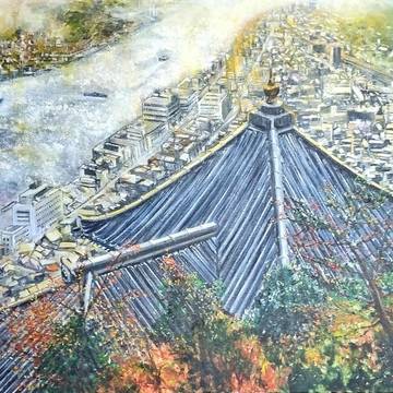 尾道「夕暮れの瑠璃山頂展望」