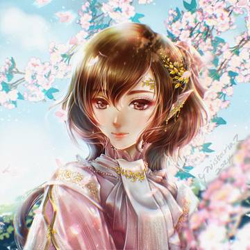 垂櫻下