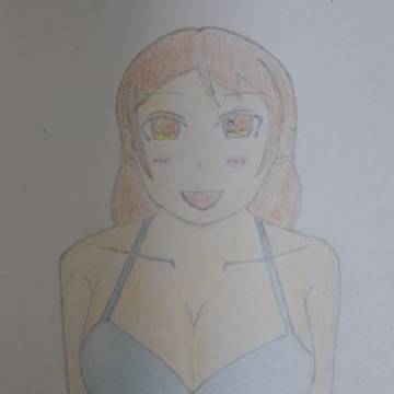 水着加蓮ちゃん(前屈み)