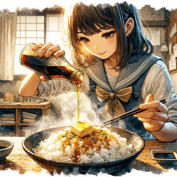 シンプルなバター醤油ライス