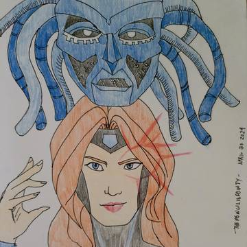 Jean Grey using Danger as a mask