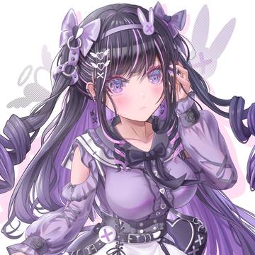 地雷系の紫のコ🤍❌🐰❌🎀🖤