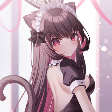 ねこバニーメイドさん...しっぽ触らせて....