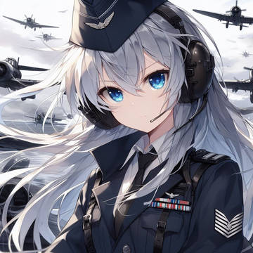 空軍　銀髪
