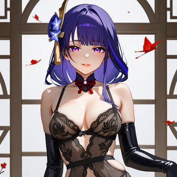 Raiden shogun in lingerie