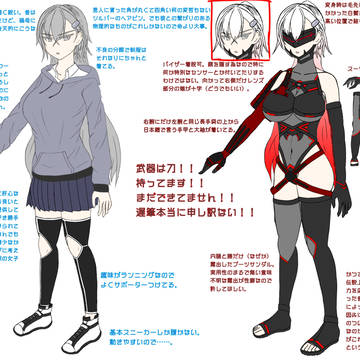 うちの子 執骸桜夜 設定画等