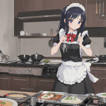 水粉女仆