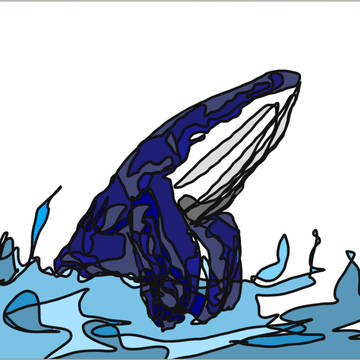 鯨　一筆書き