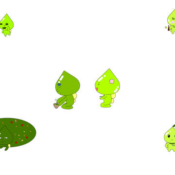 しずくちゃんのグリーンキャラクター
