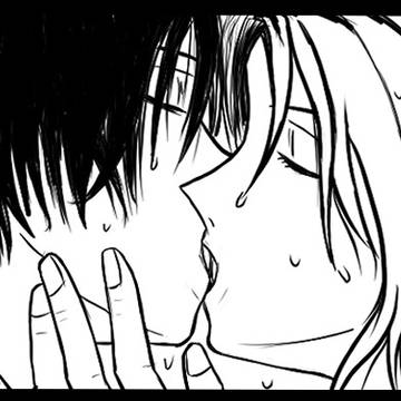Tender kiss in the rain