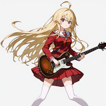 Electric guitar girl